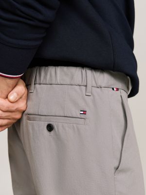 grey denton th flex straight chinos for men tommy hilfiger