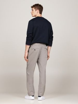 grey denton th flex straight chinos for men tommy hilfiger