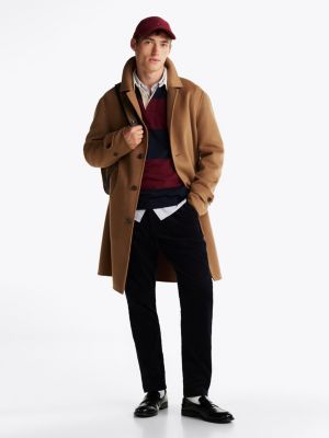 pantaloni chino affusolati in velluto a coste blue da uomini tommy hilfiger