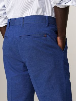 blue smart casual denton regular straight trousers for men tommy hilfiger