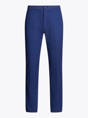 blue smart casual denton regular straight trousers for men tommy hilfiger