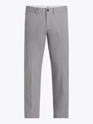 grey smart casual denton regular straight trousers for men tommy hilfiger