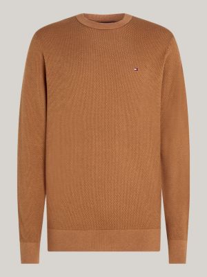 pullover bicolore con cashmere verde da uomini tommy hilfiger