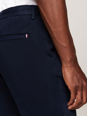 blau smart casual denton straight fit chinos für herren - tommy hilfiger