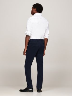 blau smart casual denton straight fit chinos für herren - tommy hilfiger