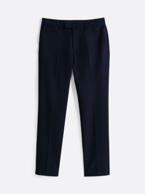 pantalón chino recto smart casual negro de hombres tommy hilfiger