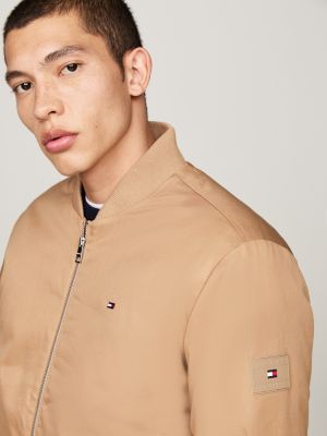 khaki padded bomber jacket for men tommy hilfiger