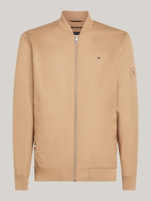 khaki padded bomber jacket for men tommy hilfiger