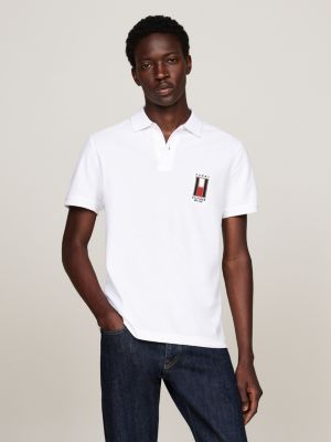 Blanco Polos para Hombre de Punto con Rayas y Mas Tommy Hilfiger