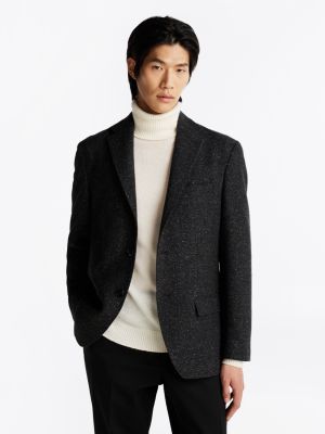 blazer droit th x festive black pour hommes tommy hilfiger