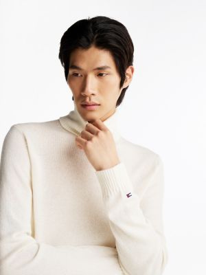 white th x festive pure wool roll neck jumper for men tommy hilfiger