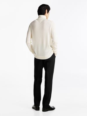 white th x festive pure wool roll neck jumper for men tommy hilfiger