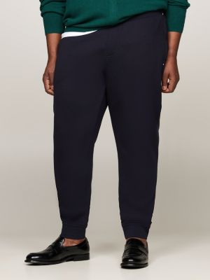 joggers plus con pernera cónica azul de hombres tommy hilfiger