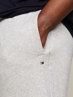 joggers plus con fascia elastica alla caviglia grigio da uomini tommy hilfiger