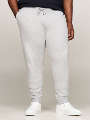 joggers plus con fascia elastica alla caviglia grey da uomini tommy hilfiger