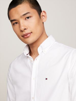 TH Flex Dobby Slim Fit Shirt | White | Tommy Hilfiger