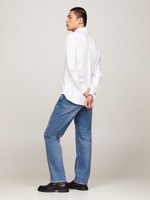 TH Flex Dobby Slim Fit Shirt | White | Tommy Hilfiger