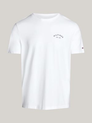 white back logo crew neck t-shirt for men tommy hilfiger