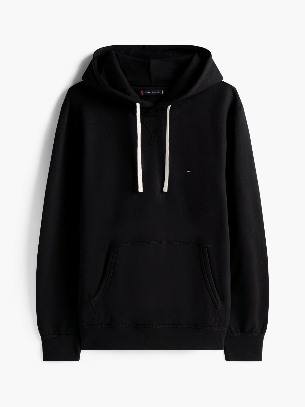 Fleece Drawstring Hoody — Black