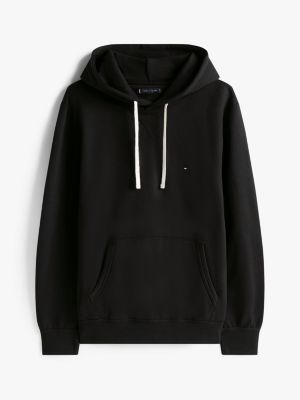 sweat à capuche en molleton avec cordon noir pour hommes tommy hilfiger