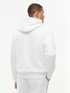 Fleece Drawstring Hoody — White 4