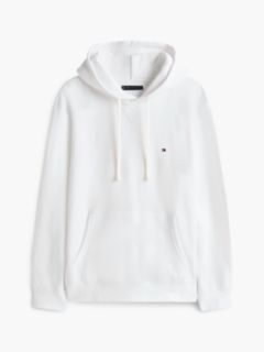 Fleece Drawstring Hoody — White 6
