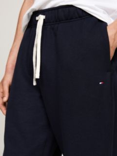 Contrast Drawstring Fleece Cuffed Joggers — Blue 3