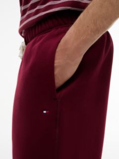 Contrast Drawstring Fleece Cuffed Joggers — Purple 3