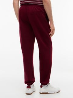 Contrast Drawstring Fleece Cuffed Joggers — Purple 4