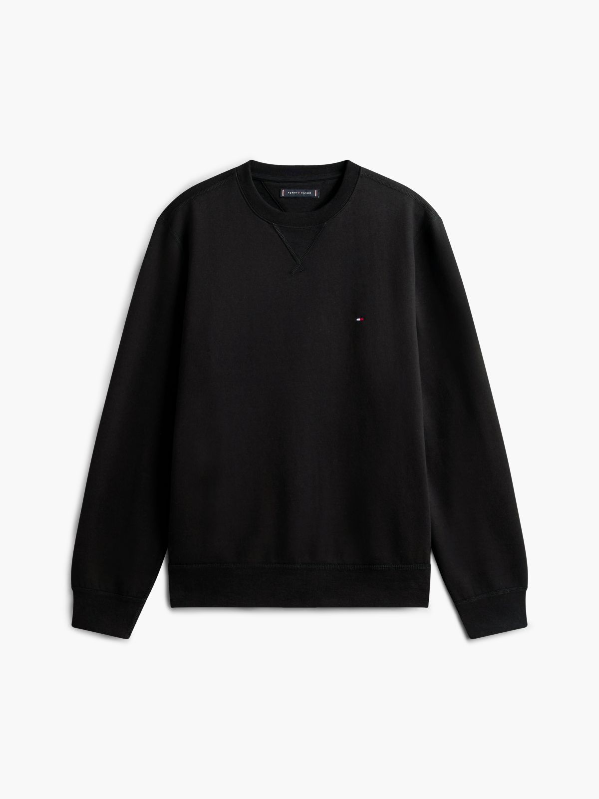 Fleece Crew Neck Sweatshirt — Black