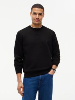 Fleece Crew Neck Sweatshirt — Black 1