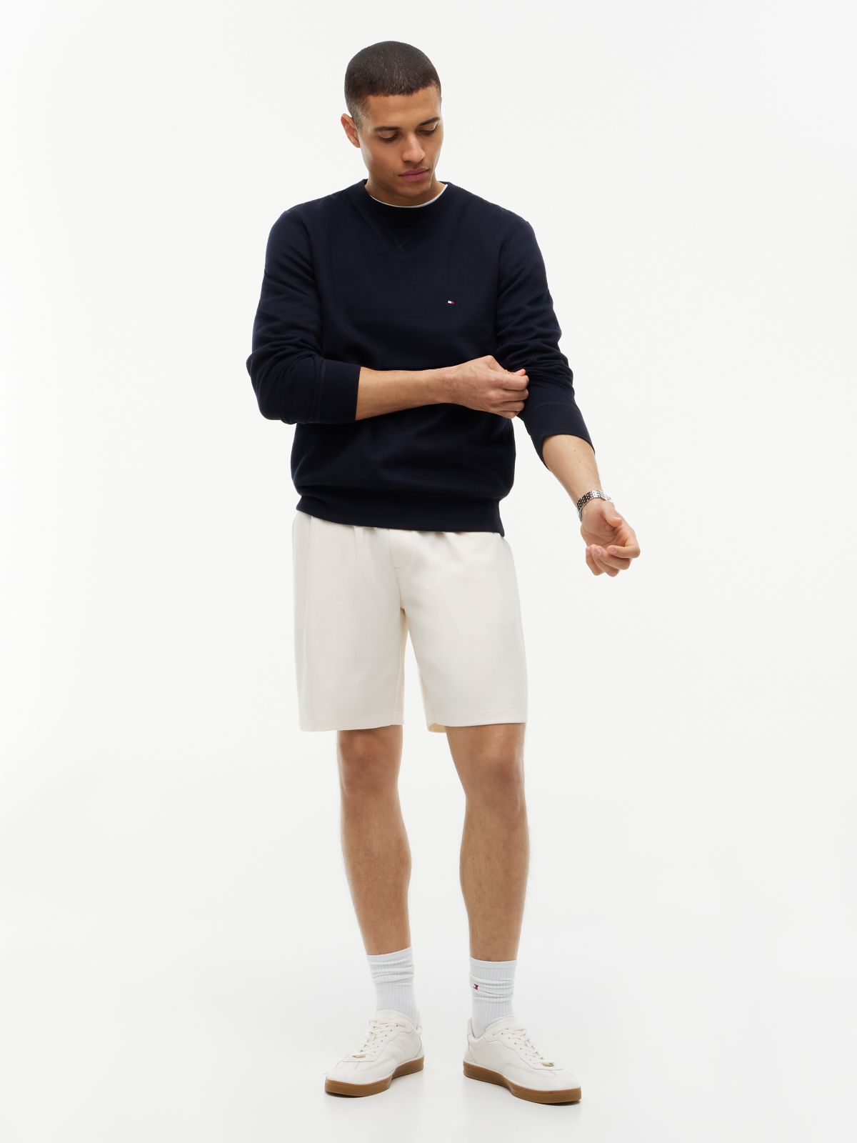 Fleece Crew Neck Sweatshirt — Blue