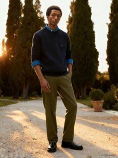 Fleece Crew Neck Sweatshirt — Blue 5
