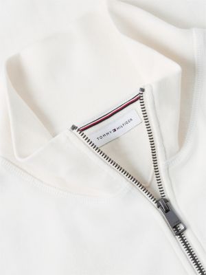 yellow peached fleece quarter-zip sweatshirt for men tommy hilfiger