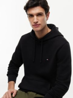 Flag Embroidery Terry Drawstring Hoody — Black 3