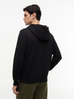 Flag Embroidery Terry Drawstring Hoody — Black 4