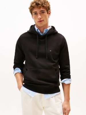 sweat à capuche et drapeau brodé black pour hommes tommy hilfiger