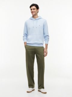 Flag Embroidery Terry Drawstring Hoody — Blue 2