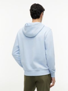Flag Embroidery Terry Drawstring Hoody — Blue 4