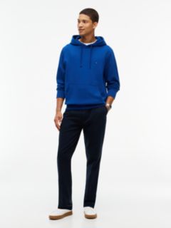 Flag Embroidery Terry Drawstring Hoody — Blue 2