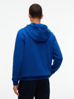 Flag Embroidery Terry Drawstring Hoody — Blue 4
