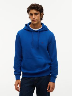 blue flag embroidery terry hoody for men tommy hilfiger