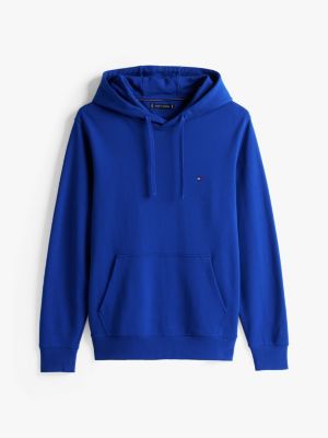 blue flag embroidery terry hoody for men tommy hilfiger