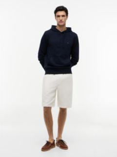 Flag Embroidery Terry Drawstring Hoody — Blue 2