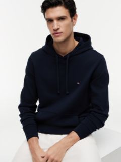Flag Embroidery Terry Drawstring Hoody — Blue 3