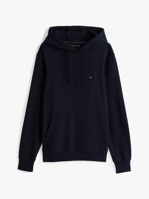 blue flag embroidery drawstring hoody for men tommy hilfiger