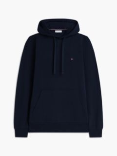 Flag Embroidery Terry Drawstring Hoody — Blue 5
