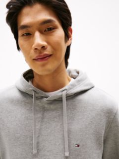 Flag Embroidery Terry Drawstring Hoody — Grey 2