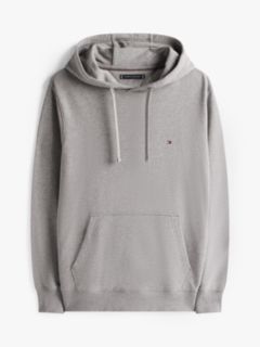 Flag Embroidery Terry Drawstring Hoody — Grey 7