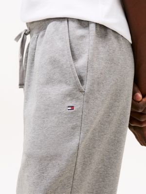 grey flag embroidery cuffed leg joggers for men tommy hilfiger